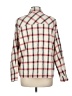Zara Plaid Ivory Long Sleeve Button-Down Shirt Size M - photo 2