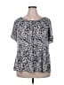 Cathy Silver Short Sleeve Blouse Size 3X - photo 1