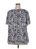 Cathy Silver Short Sleeve Blouse Size 3X - photo 2