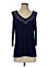 Only Mine Blue 3/4 Sleeve Top Size M - photo 1