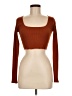 Lulus Orange Brown Long Sleeve Top Size M - photo 1