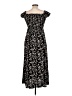 Unbranded 100% Rayon Floral Black Casual Dress Size L - photo 2