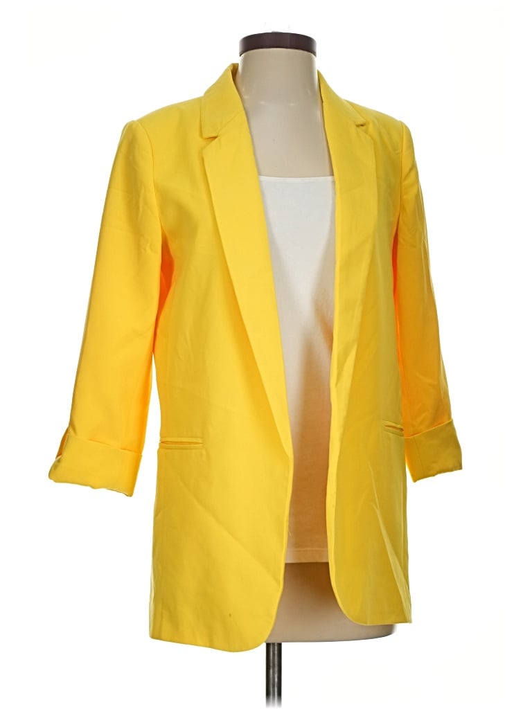 Pre-owned Forever 21 Blazer Jacket In Yellow