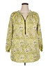 Unbranded 100% Polyester Green Long Sleeve Blouse Size XL - photo 1