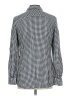 Merona 100% Rayon Checkered-gingham Blue Long Sleeve Button-Down Shirt Size L - photo 2