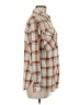 Just Polly Plaid Brown Long Sleeve Button-Down Shirt Size M - photo 4