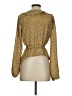 Max Studio 100% Polyester Gold Long Sleeve Blouse Size S - photo 2
