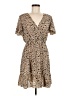Shein 100% Polyester Animal Print Tan Casual Dress Size M - photo 1