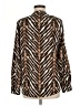 Calvin Klein 100% Polyester Animal Print Brown Long Sleeve Blouse Size M (estimated) - photo 2