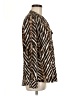 Calvin Klein 100% Polyester Animal Print Brown Long Sleeve Blouse Size M (estimated) - photo 4