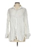 Zara Ivory Long Sleeve Button-Down Shirt Size S - photo 1