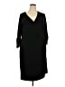 Susan Graver Solid Black Cocktail Dress Size 2X - photo 1