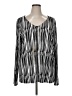 New Directions Silver Long Sleeve Blouse Size XL - photo 1