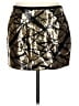 Moda International 100% Polyester Metallic Gold Casual Skirt Size 8 - photo 1