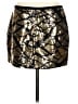 Moda International 100% Polyester Metallic Gold Casual Skirt Size 8 - photo 2
