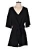 Lush Solid Black Romper Size M - photo 1