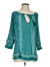 Tommy Bahama Teal 3/4 Sleeve Blouse Size S - photo 1