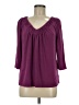 AB Studio Purple 3/4 Sleeve Blouse Size M - photo 1