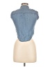 Rails Blue Sleeveless Button-Down Shirt Size 12 - photo 2