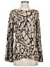 Savannah Rae Tan Ivory Long Sleeve Blouse Size S - photo 1