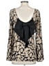 Savannah Rae Tan Ivory Long Sleeve Blouse Size S - photo 2