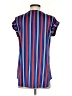 Express Stripes Blue Short Sleeve Blouse Size S - photo 2