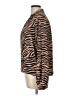 Everly 100% Polyester Animal Print Brown Long Sleeve Blouse Size L - photo 5
