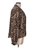 Everly 100% Polyester Animal Print Brown Long Sleeve Blouse Size L - photo 4