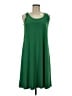 Carol Rose Solid Green Casual Dress Size M - photo 1