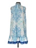 Unbranded 100% Polyester Paisley Blue Cocktail Dress Size XS - photo 1