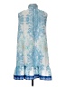 Unbranded 100% Polyester Paisley Blue Cocktail Dress Size XS - photo 2
