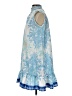 Unbranded 100% Polyester Paisley Blue Cocktail Dress Size XS - photo 5