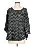 AB Studio Chevron-herringbone Gray 3/4 Sleeve Blouse Size L - photo 1