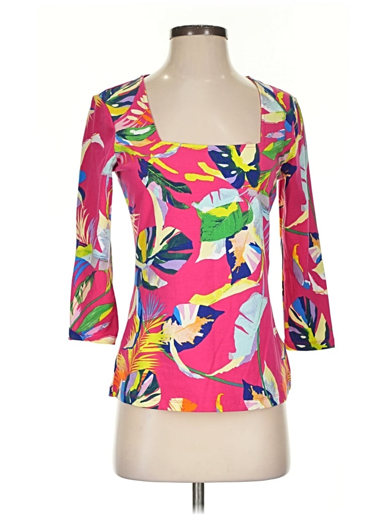 Pre-owned Boston Proper 3/4 Sleeve T-shirt In Pink