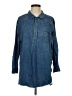 We the Free Blue Long Sleeve Button-Down Shirt Size S - photo 1