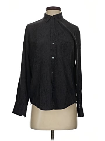 Rails Long Sleeve Silk Top (view 1)