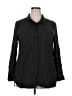 Cato 100% Rayon Black Long Sleeve Button-Down Shirt Size 24W - photo 1