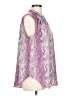 Worthington 100% Polyester Purple Sleeveless Blouse Size L - photo 4