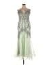 Mac Duggal 100% Polyester Green Cocktail Dress Size 14 - photo 1