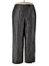 Kasper Chevron-herringbone Gray Linen Pants Size 18 - photo 1