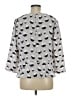 Banana Republic 100% Polyester Gray 3/4 Sleeve Blouse Size M - photo 2