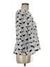 Banana Republic 100% Polyester Gray 3/4 Sleeve Blouse Size M - photo 4