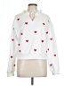Unbranded 100% Polyester Hearts White Pullover Sweater Size L - photo 1