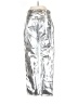 Gap 100% Polyester Metallic Silver Casual Pants Size 27 waist regular - photo 2