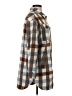 C&C California Checkered-gingham Blue Brown Coat Size XS - photo 4