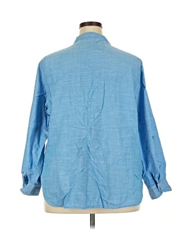 Riders by Lee 3/4 Sleeve Button-Down Shirt (view 2)