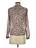 Ann Taylor LOFT Animal Print Brown Long Sleeve Blouse Size XS (petite) - photo 2
