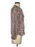 Ann Taylor LOFT Animal Print Brown Long Sleeve Blouse Size XS (petite) - photo 4