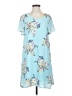 Unbranded 100% Polyester Floral Blue Casual Dress Size S - photo 1