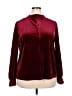 Unbranded 100% Polyester Burgundy Long Sleeve Blouse Size XXL - photo 1